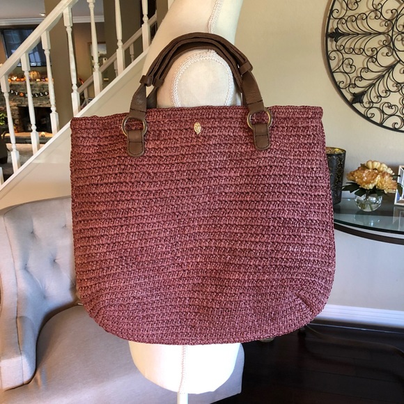 Helen Kaminski Handbags - Helen Kaminski “Toboga” Raffia Leather Satchel